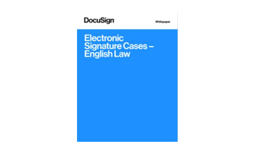Casi di firma elettronica - Legge inglese