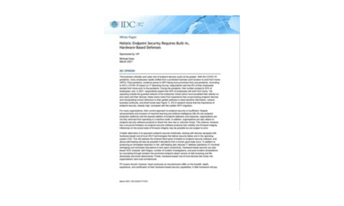 Sicurezza di carta bianca IDC