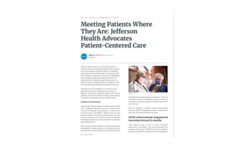 Incontrare i pazienti dove si trovano: Jefferson Health sostiene l
