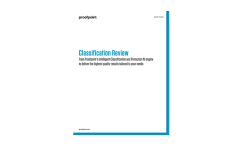 Classificazione e protezione intelligenti di Proofpoint - revisione della classificazione