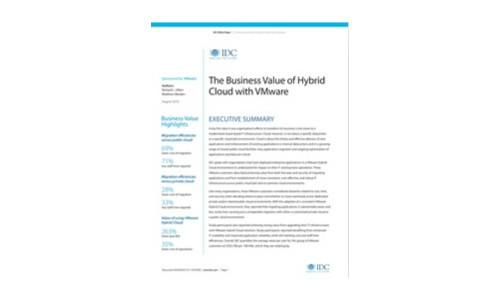 Il valore aziendale di Hybrid Cloud con VMware